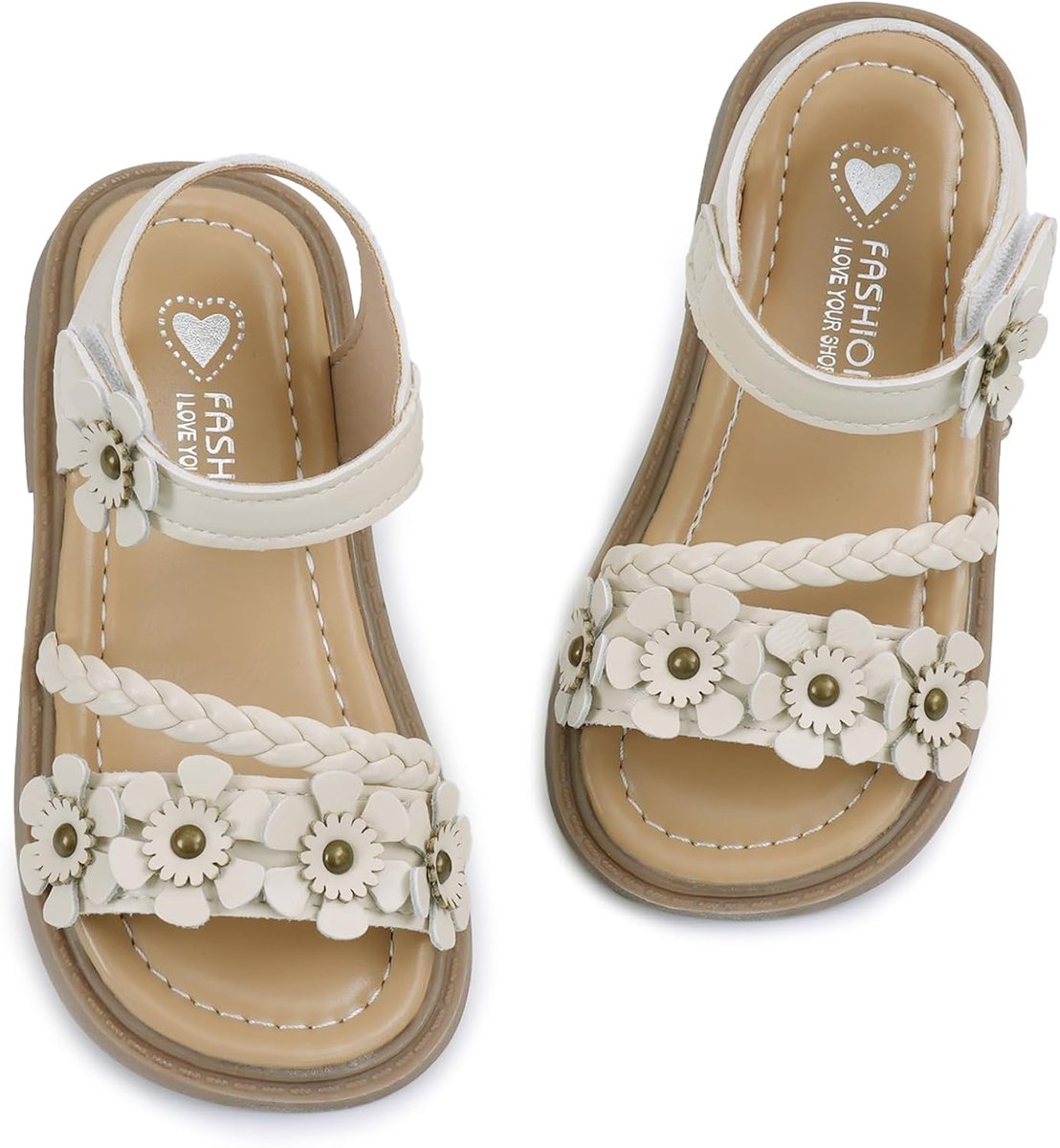 SEAUR Summer Sandals Girls Leather Sandals Walking Sandals Girls Flower Sandals Open Toe Sandals Girls Fashion Sandals - ShopVlot