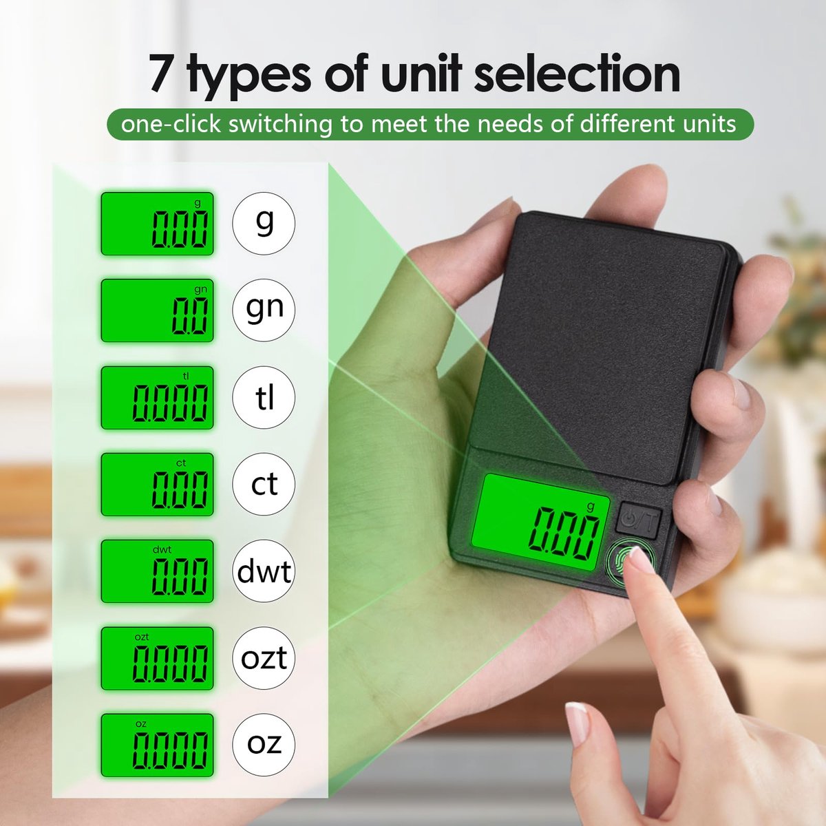 Muaket 0,01g/1000g Digitale Keukenweegschaal, Precisieweegschaal met LCD-scherm en Tarrafunctie, Milligram Digitale - ShopVlot