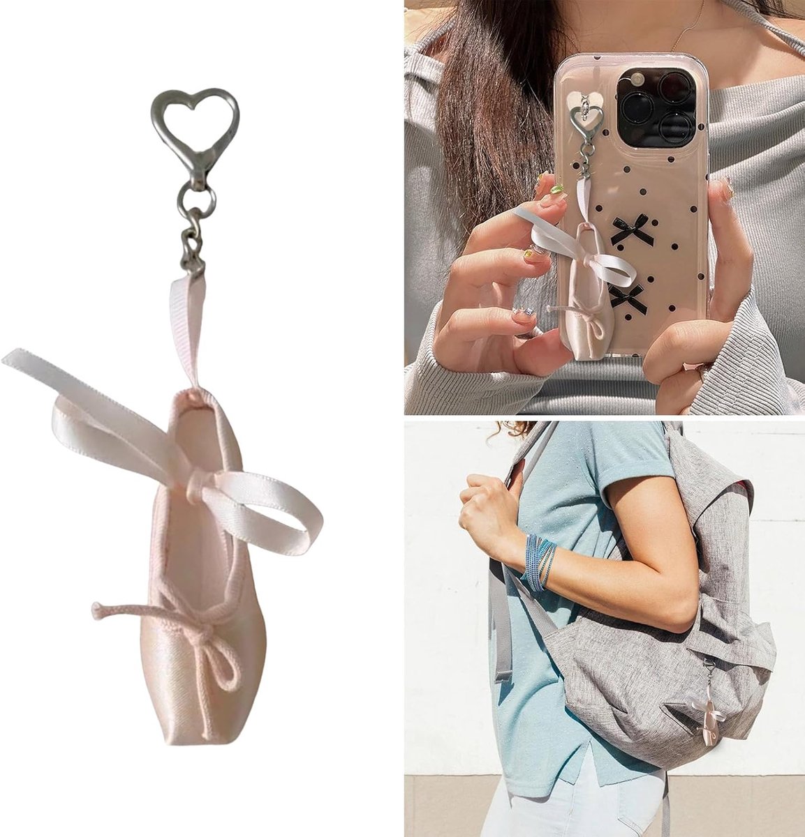 Balletschoen-sleutelhanger, legering, unieke sleutelhanger, zakhanger, modieus accessoire voor vrouwen en meisjes