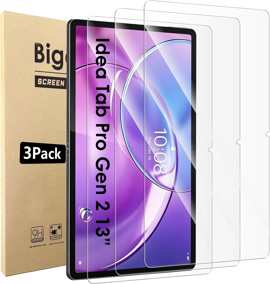 3 stuks gehard glas, compatibel met Lenovo Idea Tab Pro Gen 2 13