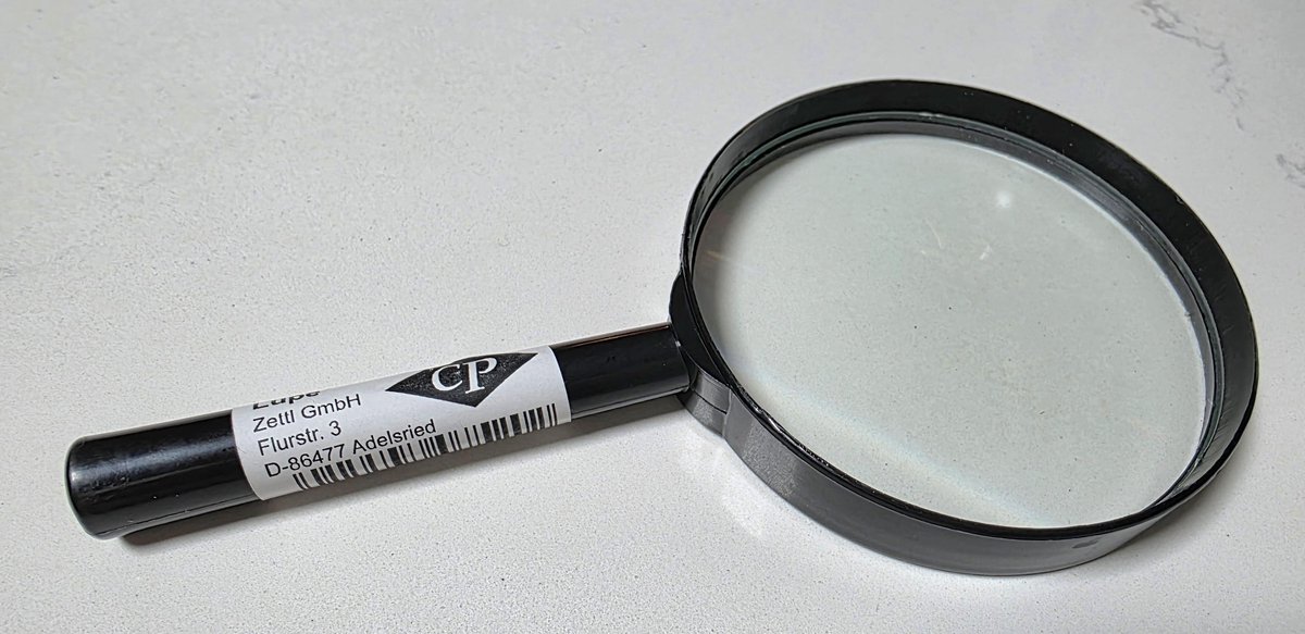 Loep zwart - leesloep - 5x vergrotend - kinderen insecten - magnifying lupe - kunstof glas 7cm - totale afmeting 15cm