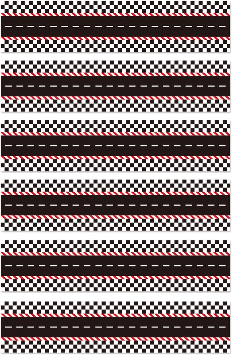 Eetbare Taartbanner met Racethema, 28x6,2cm Eetbare Verjaardagstaartbannerdecoratie Creatieve Verjaardagsfeestdecoraties (Racebaanstijl)