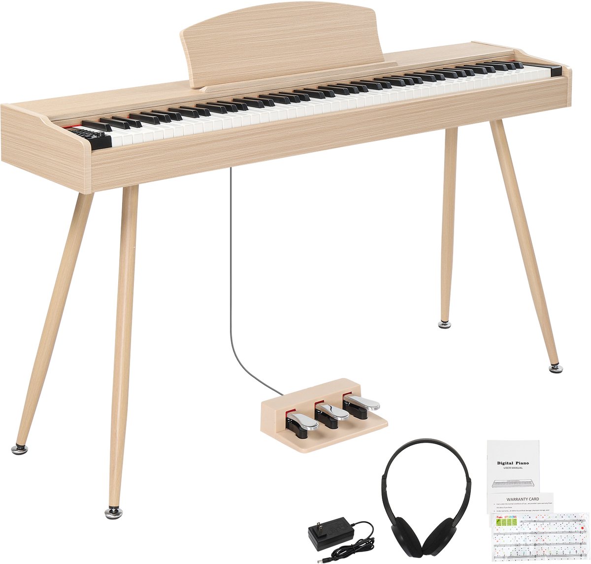 Elektronische piano- 88 toetsen - 128-stemmige polyfonie - 2x20W stereo