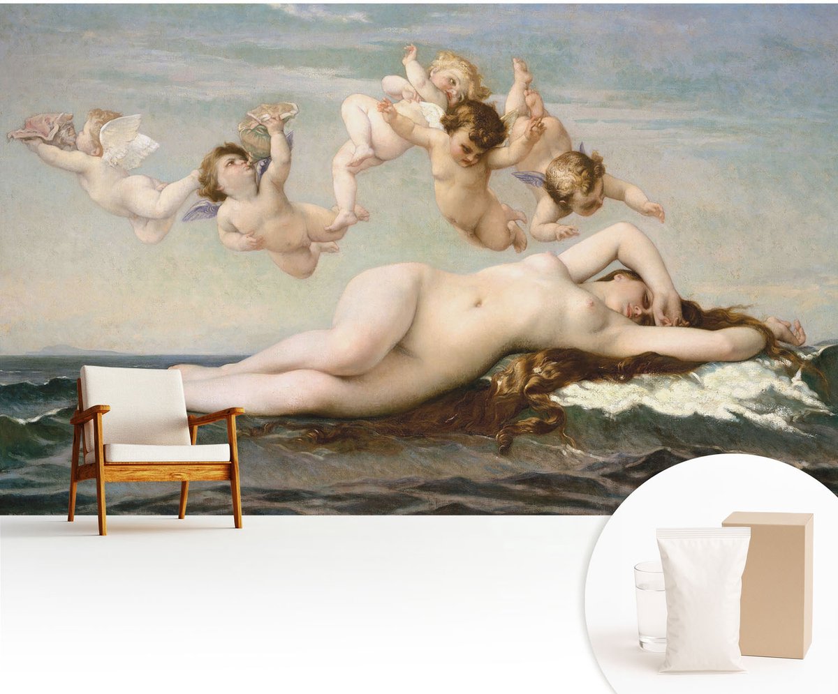 Wallfluent Fotobehang - Bruin Vliesbehang - 416x254 cm - Mythische Scène Muurschildering - Slaapkamer behang Deel - Fotobehang Vlies - Gang behang
