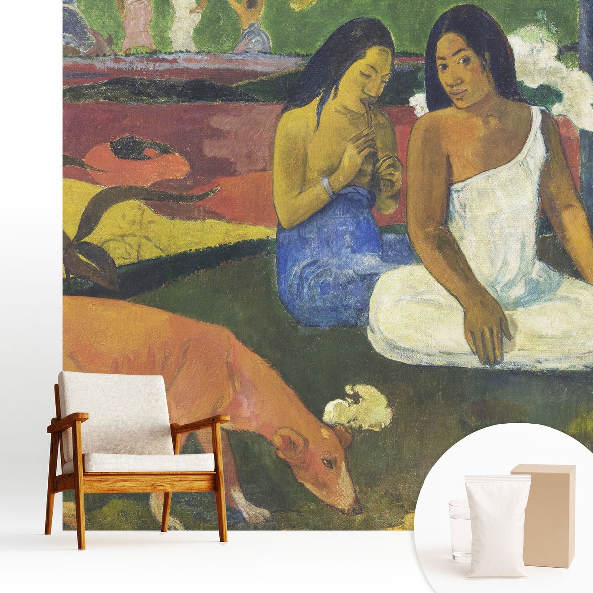 Wallfluent Fotobehang - Groente Vliesbehang - 250x250 cm - Exotische Scène Muurschildering - Slaapkamer behang Mensen - Fotobehang Vlies - Gang behang