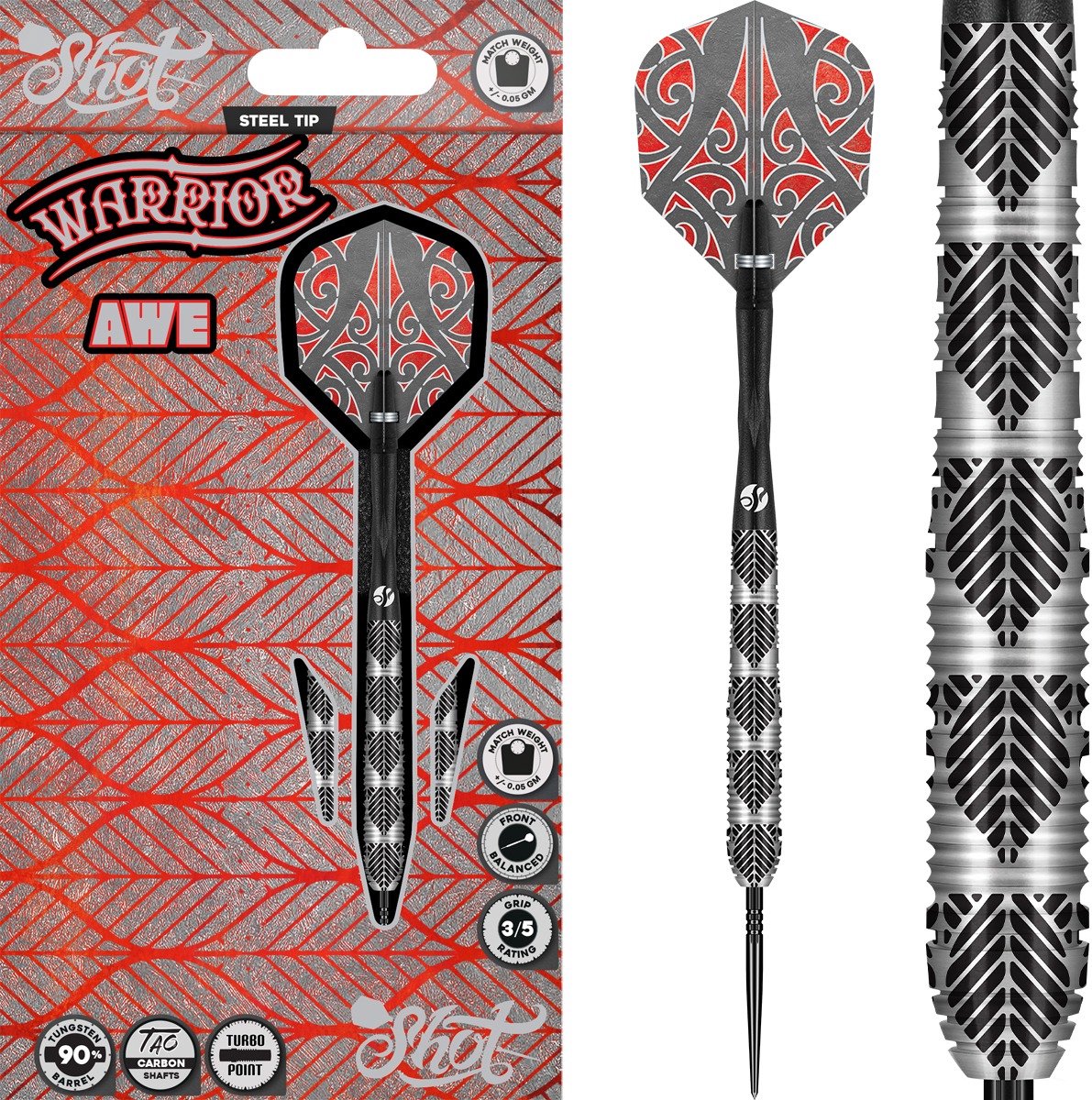 Shot Warrior Awe Turbo Point 90% - Dartpijlen