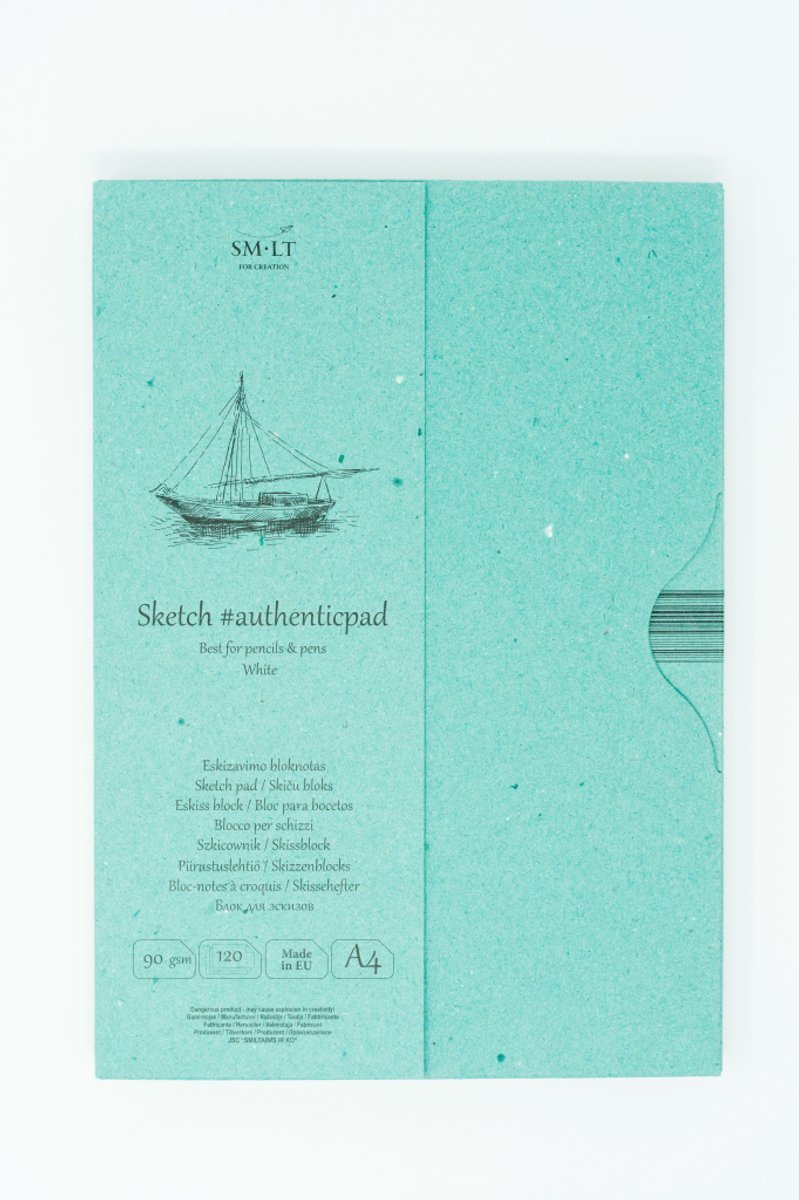SMLT schetsblok papiermap A4 90gr 120 vel voor creatief tekenen.