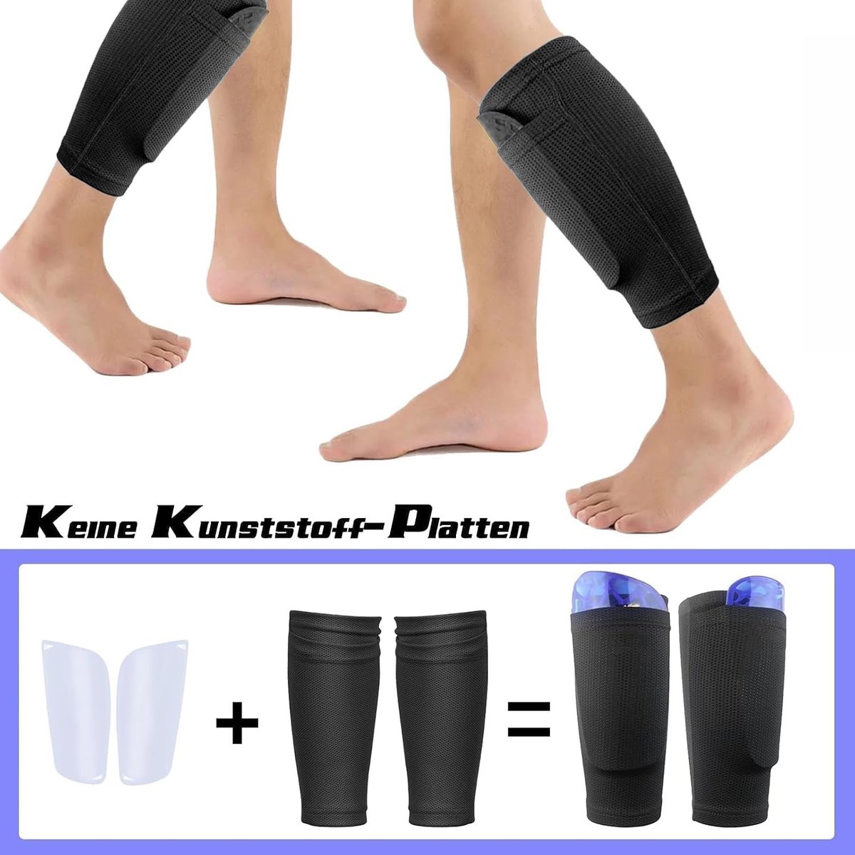 Voetbalkousen en kuitbeschermers zonder plastic platen voor optimale ondersteuning en comfort