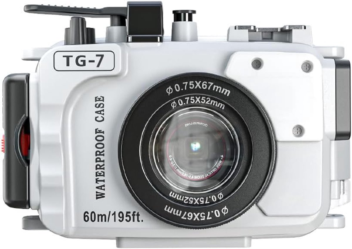 TG-7 Underwater Camera Case Case, 60m Waterproof, PC Material with O-Ring Seal, Compatible with Olympus OM System - ShopVlot