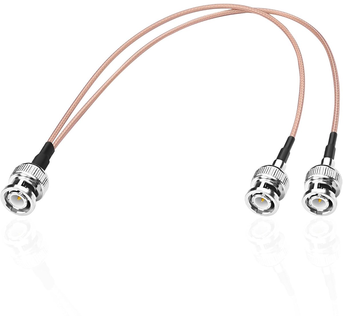 MEIRIYFA RG316 BNC Splitter Coaxial Cable, BNC Plug to Dual Plug, 50 Ohm Y Splitter Coaxial Plug, Extension Cable for - ShopVlot