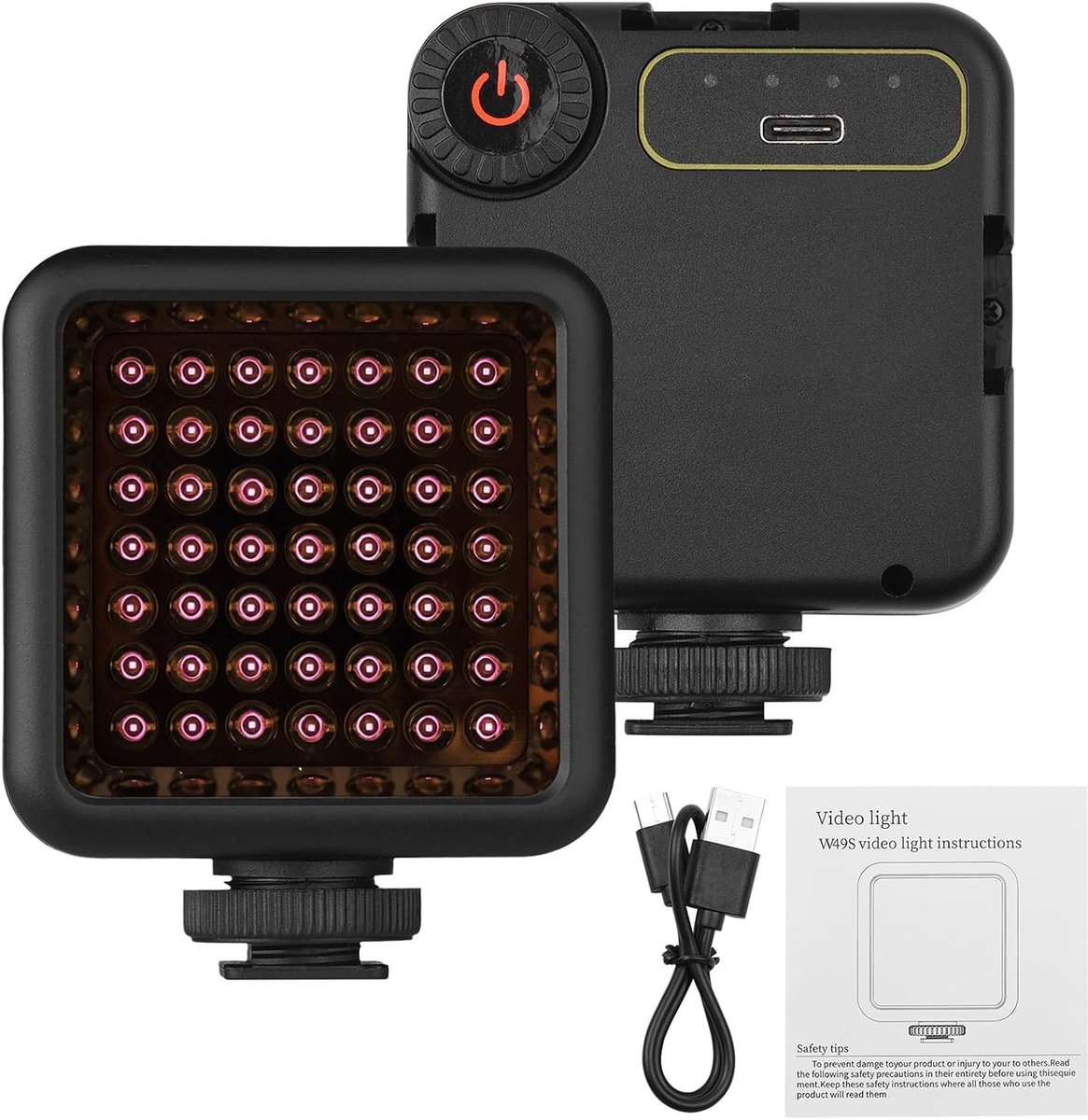 IR-nachtzichtlamp - Zwart - - Met Instelbare Helderheid en 2000 mAh Oplaadbare Batterij - Voor Fotografie en Filmen