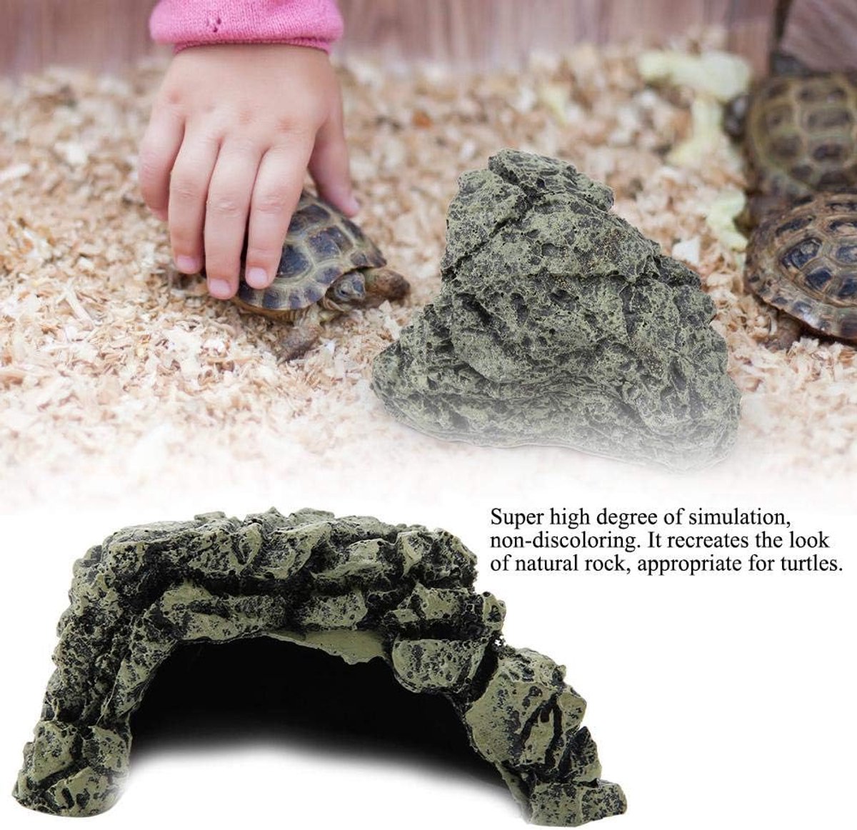 Amfibieën Schildpadden Vissen Turtle Basking Platform Reptielenhars Grot Kleine Hagedissen Decoratie Aquarium Ornament (Groot)