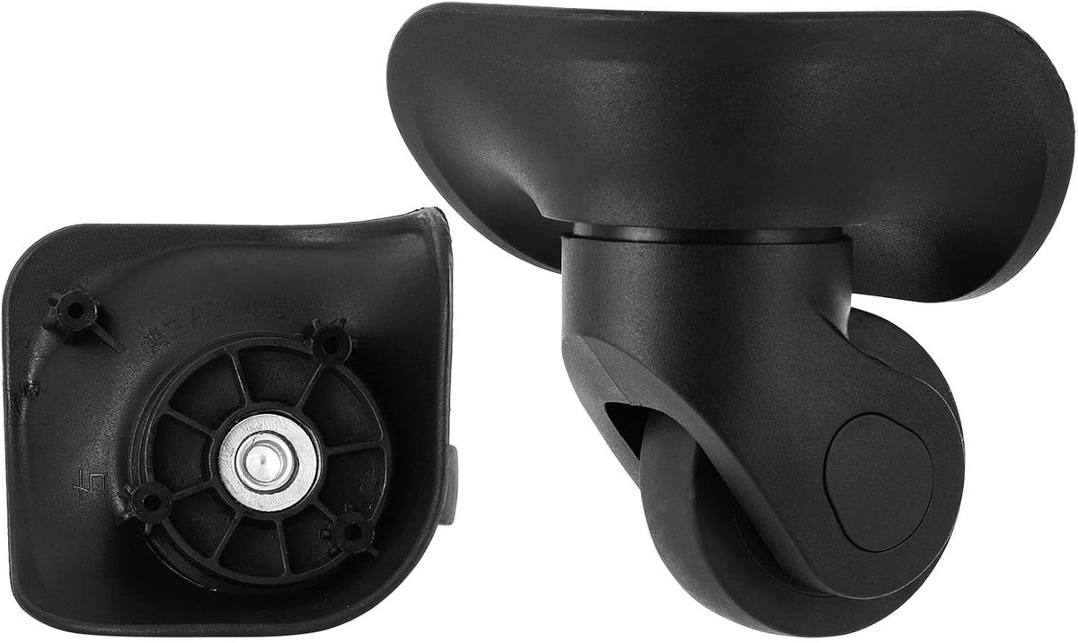 2 Stuks Reservewielen, Koffer Bagagewielen met Dubbele Rollagers voor Tassen, Trolley, Bureaustoel, Zwenkwiel