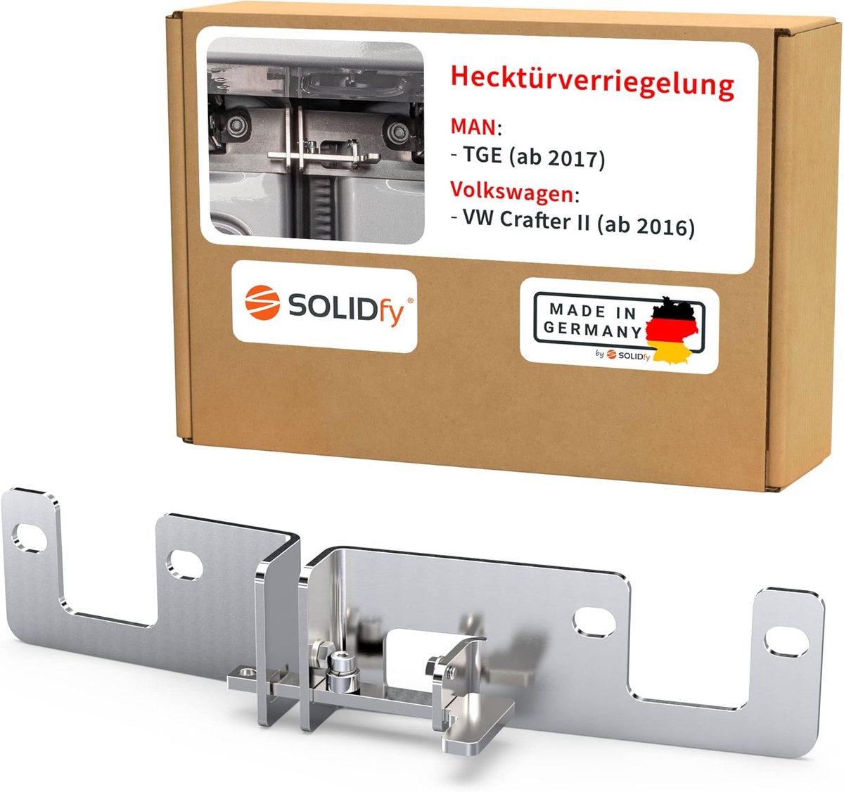 SnelShoppen - Achterdeurslot voor VW Crafter II 2 en MAN TGE 2017 - Inbraakbeveiliging achterdeuren voor camper en caravan, eenvoudig te installeren,