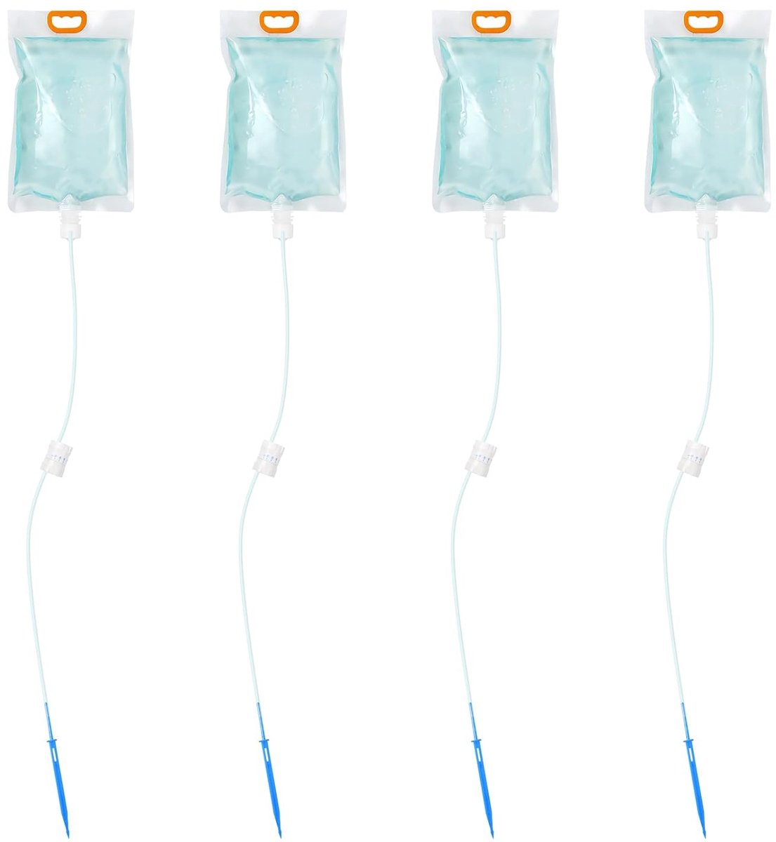 SnelShoppen - Automatische Druppelirrigatie Plant Wateringset met 4 x 3.5L Tasjes - Verstelbaar, Duurzaam, Waterbesparend en Eenvoudig in Gebruik voor