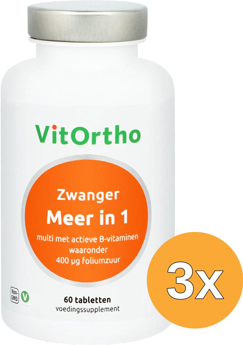 3x VitOrtho Meer in 1 Zwanger (60 tabletten)