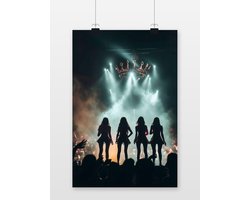 BLACKPINK Poster - Muziek Posters - Silhouet - K-Pop - Concert - Pop - Wanddecoratie Woonkamer - 180 gram papier - S4411KMD - Formaat 50 x 70cm