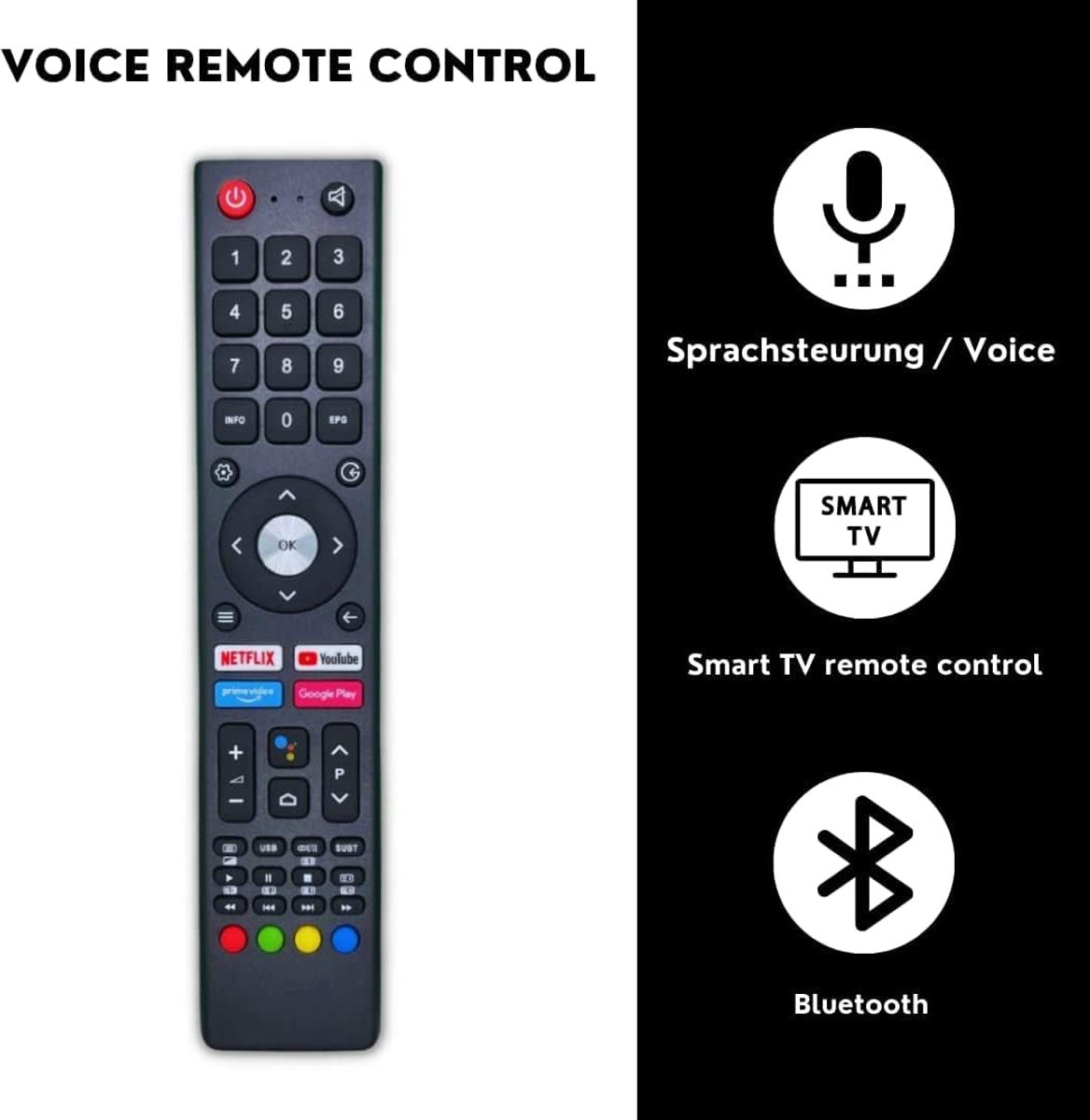 Afstandsbediening voor OK. TV met spraakbesturing ODL43950UC-TAB | ODL40951FC-TAB | ODL32950FC-TAB