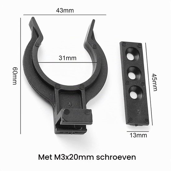 10 stuks keukenplint bevestiging, keuken plintbekleding, plintclips, plinthouder keuken, plintpaneelhouder, keukenplint clips, plintbevestiging met 30 schroeven, zwart — afbeelding 2