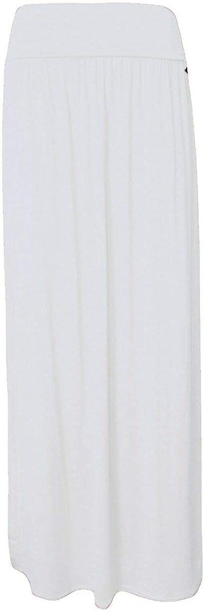 Volledige lengte vouw over maxi rok vrouwen elastische hoge taille effen fancy party wear geplooide zigeuner lange rok