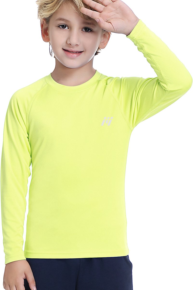 Zwempakken Kinderen UPF50+ bescherming tegen de zon, huiduitslagbescherming, zwemkleding Lange mouwen, sneldrogende zwemshirts, rashguard badmode voor lente, zomer, zwemmen，Geschikt voor allerlei buitensporten sportshirt.