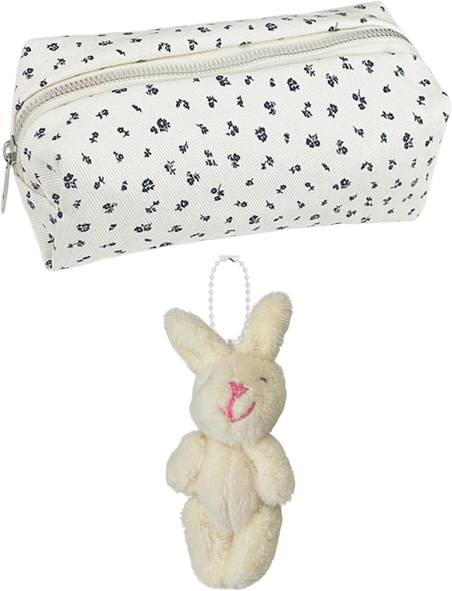 Bloemenetui Met Konijnenhanger - Roze Etui - Slijtvast Stof - Handige Opbergruimte - ShopVlot