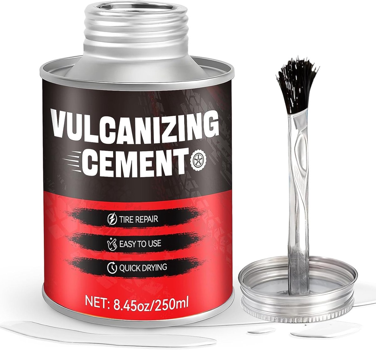 SnelShoppen - Vulcanising Fluid 250 ml - Vulcaniserende Lijm voor Banden - Waterdichte Flexibele Reparaties voor Auto's, Motorfietsen en Fietsen - Her