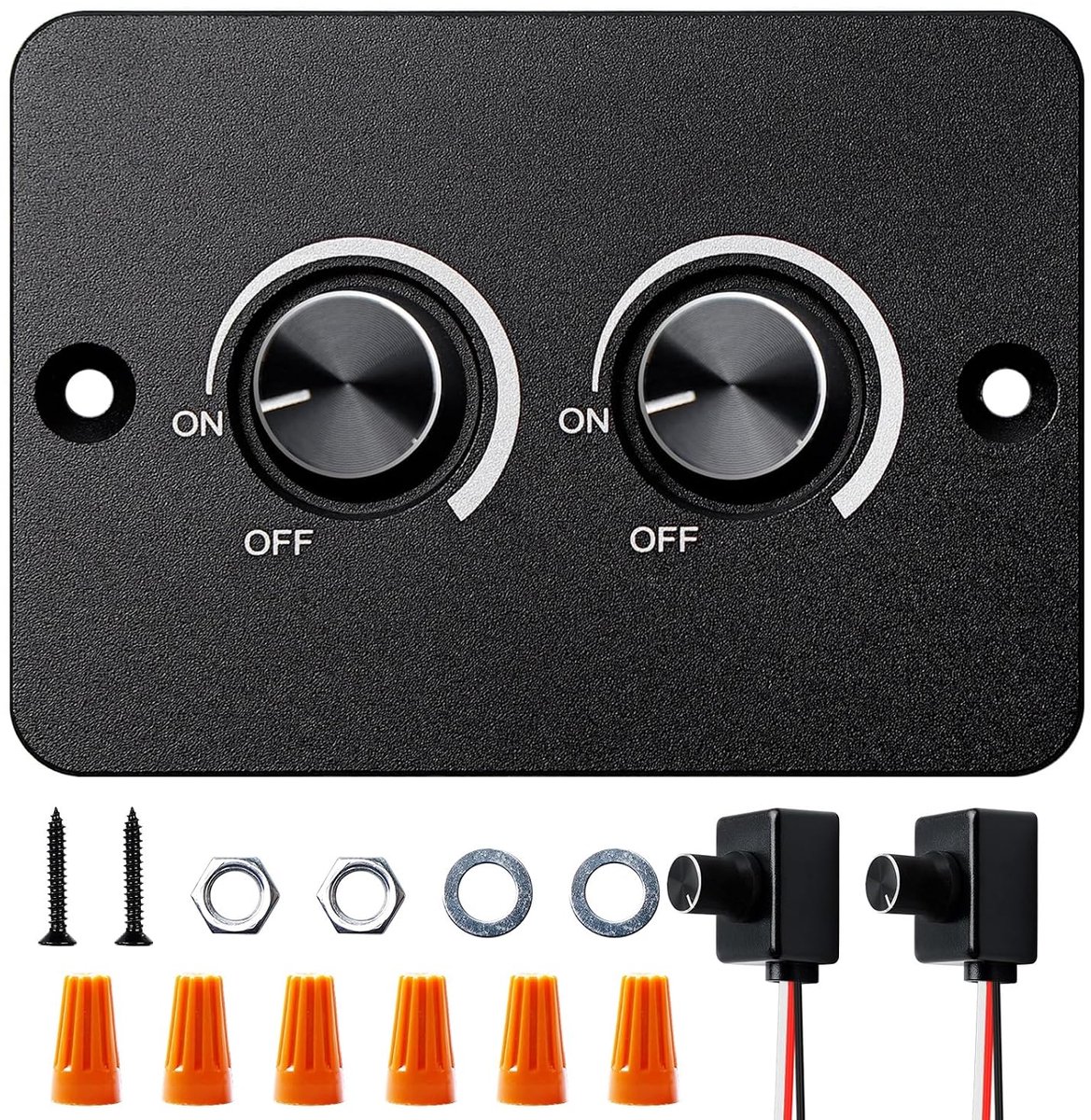 LED Dimmer 12-24V 5A - Dubbele Dimmerswitch - PWM Dimming - Voor LED Lampen en Halogeen - ShopVlot