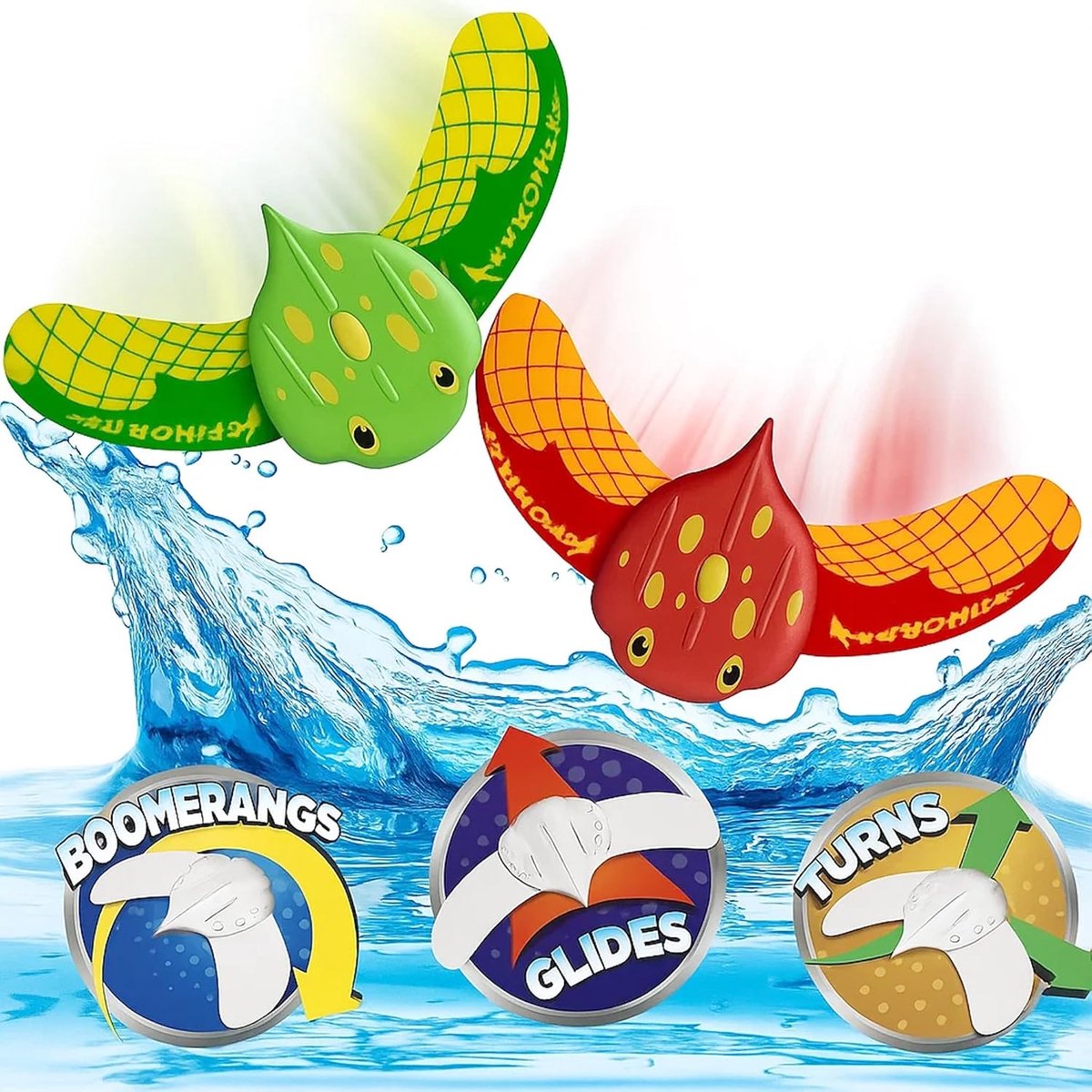 SnelShoppen - Onderwaterglijder Zwembadspeelgoed, Duikspeelgoed voor Kinderen, Beweegbare Vis, Geschikt voor Zwembad, Tuin, Feest, Waterpret, S