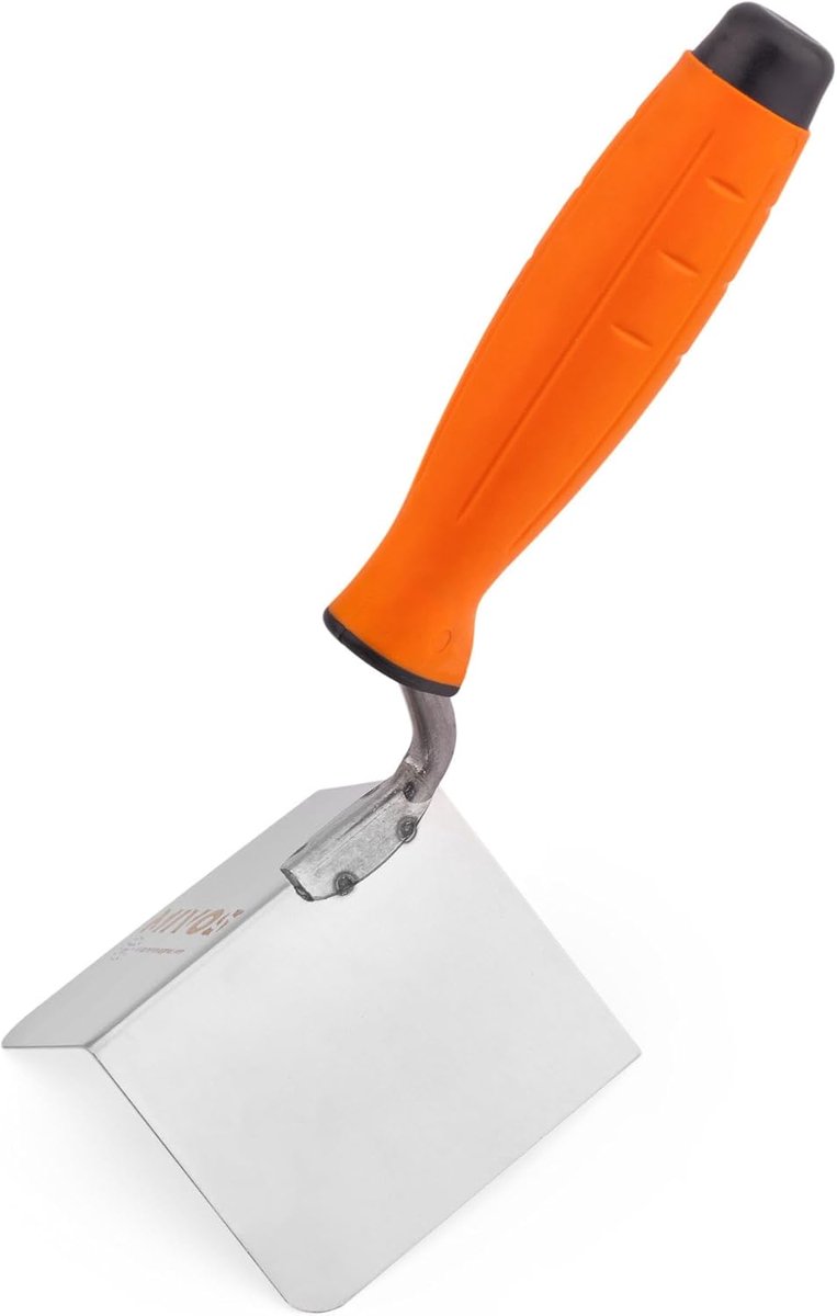 Hoekspaan 80 x 60 mm - RVS - met zachte grip - ideaal voor buitenhoeken - ShopVlot