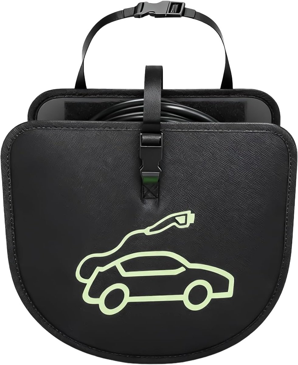 SnelShoppen - Portable EV Kabeltas, Oplaadkabel Organizer, Hangende Opbergtas voor Type 1, Type 2, Elektrische Auto Accessoires, 600D Nylon, Waterdich