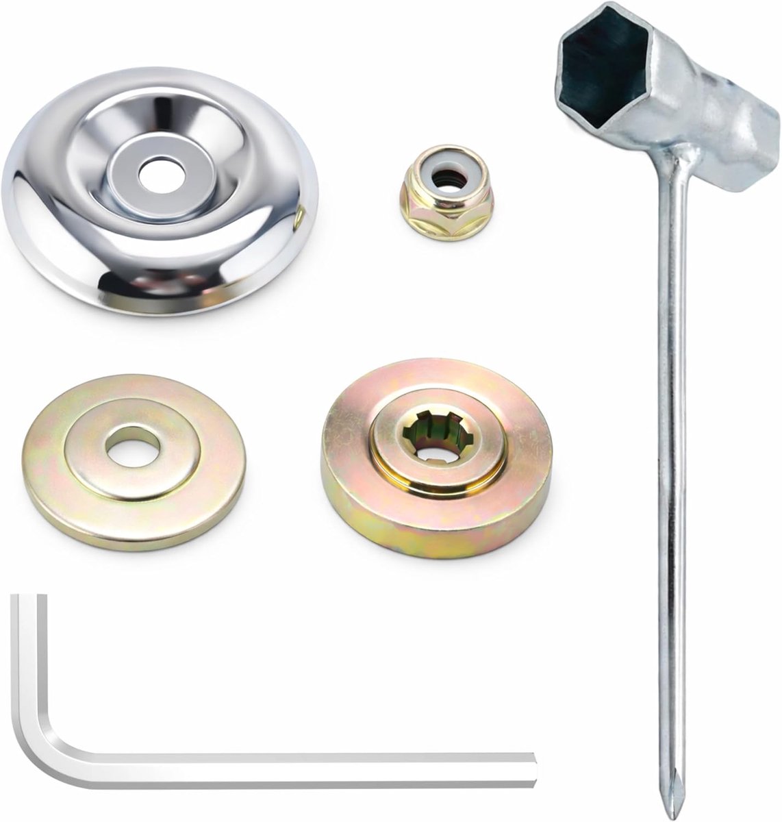 SnelShoppen - 6x Universele Brush Cutter Moeren, Adapter voor Grassnijders, Compatibel met Meerdere Apparaten, Vibration Reduction, Tuingereedschap Ac