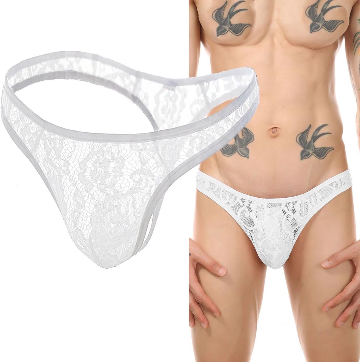 Thong ondergoed voor heren - sexy witte briefs - 1 stuk in maat one size - comfortabel en stijlvol - ShopVlot