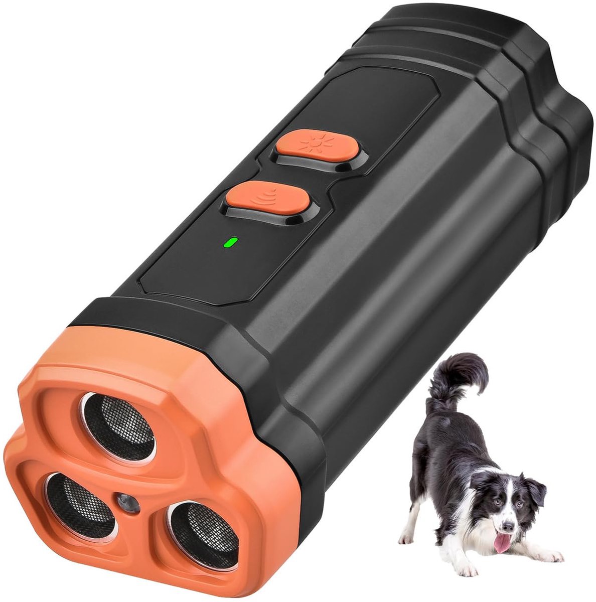 SnelShoppen - Anti Blaffen Apparaat met Triple Hoofd Ultrasone Hond Repeller LED Licht voor Kleine, Medium en Grote Honden - Gedrag Training Indoor &