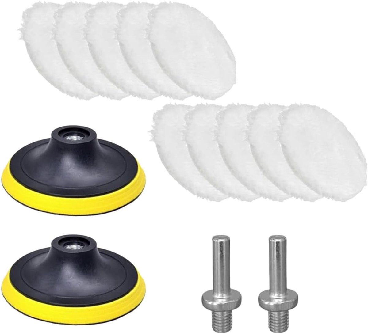 Polijstschijven 80 mm - wol - set van 5 - voor krasvrije glans - ShopVlot