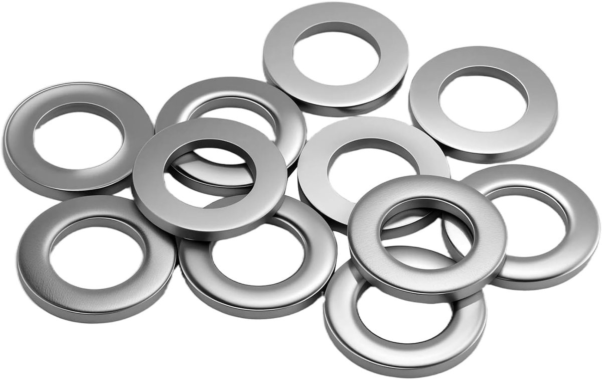 M16 breed, M16 x 30 mm, 11 stuks, Inzetschijf Edelstaal A2 V2A 304, Karosserieschijf, Schroeven, Moeters, Draadstang, Metaalschijf