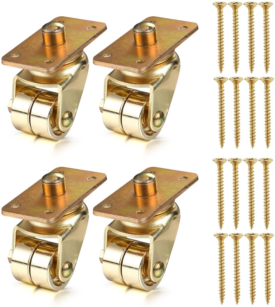 4 STKS Vice piano ijzer voet wiel piano metalen voet wiel goud