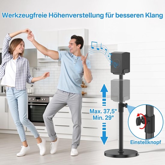 Standaards voor Samsung Q990D/Q990F/Q990C, in hoogte verstelbaar van 29 tot 37,5 inch, dubbelzijdige klemhouder voor 5-11 inch Samsung achterluidsprekers, hoge — afbeelding 4
