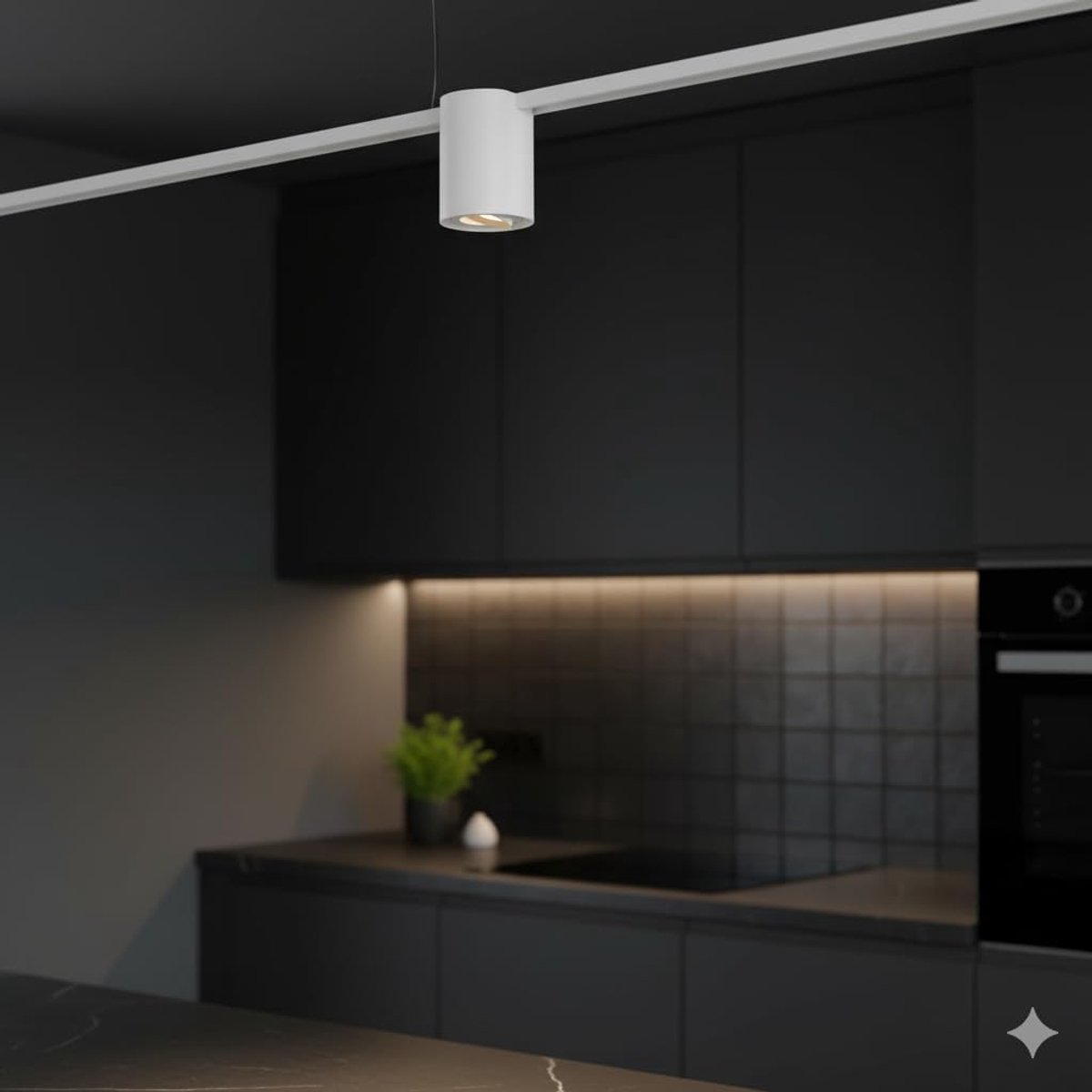 1-Fase Railverlichting - GU10-300cm - I-vorm - 3 Viror Orbit spots - Railsysteem - Wit
