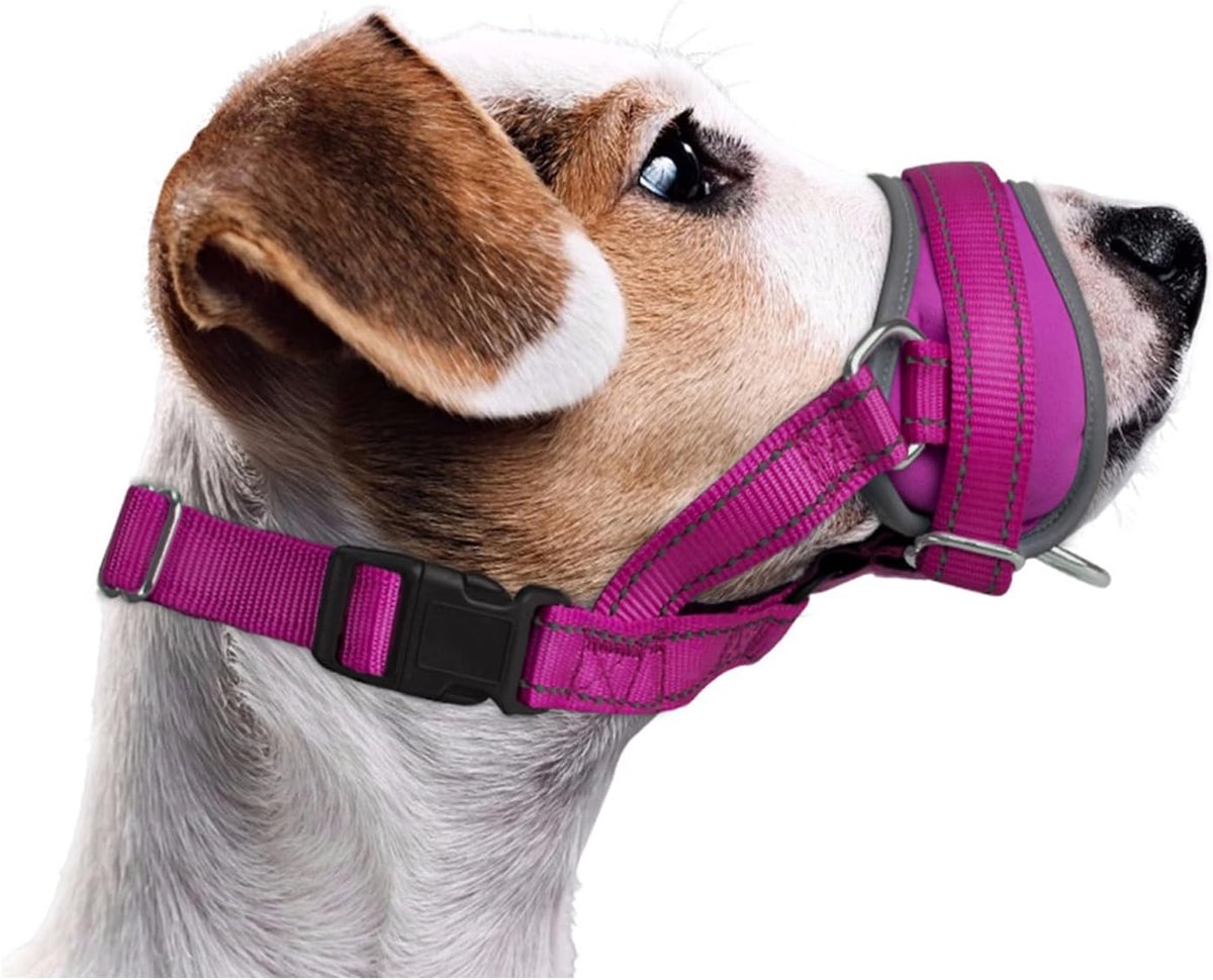 Zachte nylon muilkorf voor honden - anti-blaffen, stoppen met kauwen, verstelbare hondenmondbescherming voor dagelijkse training, duurzaam, kleine tot grote maten
