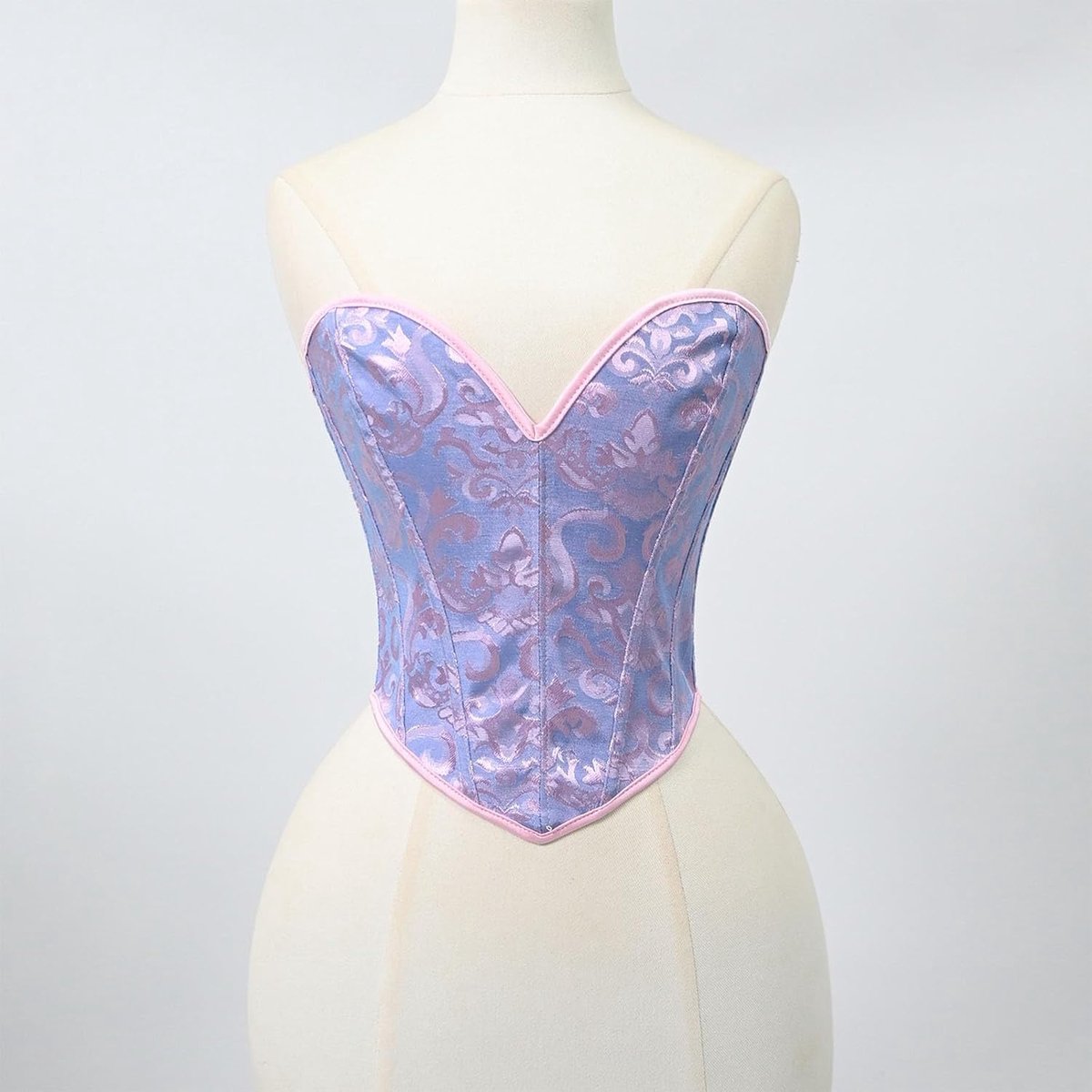 Halloween Vrouwen Shaping Bustier Sweetheart Hals Bandeau Bloemen Gebreide Verstelbare Taille Cincher Lingerie