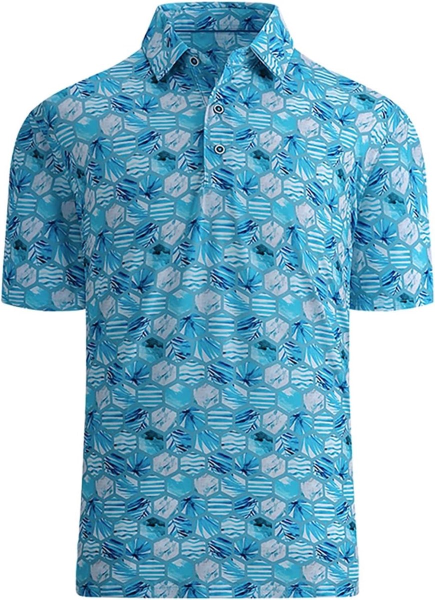 Vochtafvoerende print performance shirts voor heren