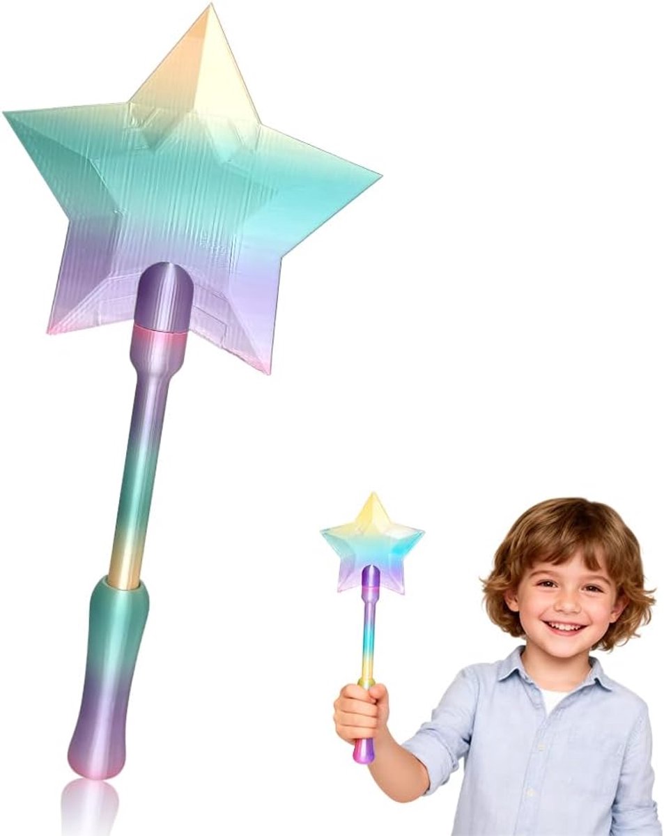 3D Geprinte Regenboog Toverstaf, Creditcardhouder voor Contactloos Betalen – Kleurrijk Tik-en-Betaal Grapje voor Festivals, Cosplay en Dagelijks Plezier