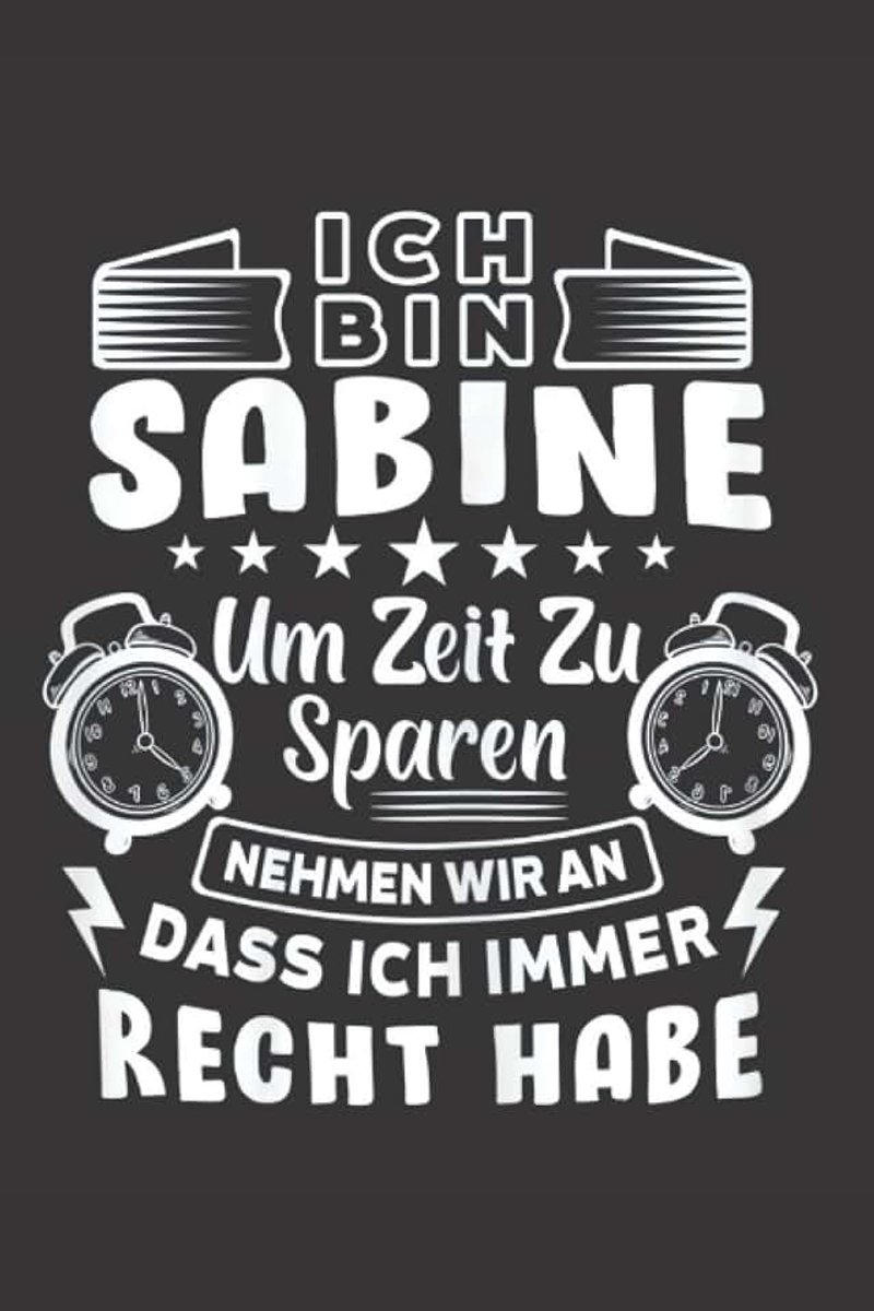 Gepersonaliseerd notitieboek met naam Sabine