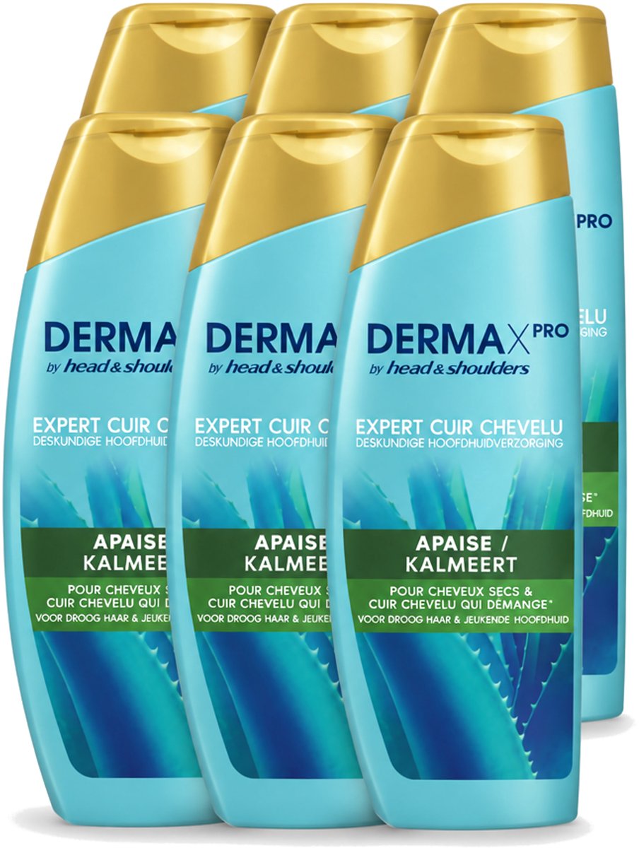 6 x Head & Shoulders - Shampoo - DermaXpro - Kalmeert - 225ml - Voordeelverpakking - 6 stuks