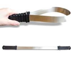 Zweetmes voor paarden – 2-in-1 functie, ideale metalen strijker om zweet, water en tanden te verwijderen voor het reinigen van vuil en loszittend haar voor de verzorging van de vacht (zweesmes met