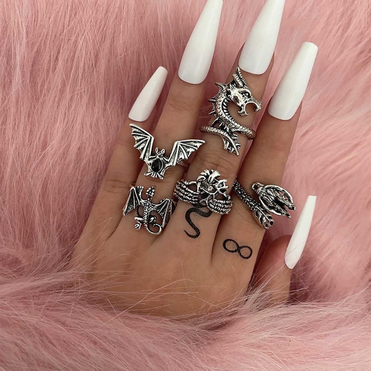 Schedel Knokkel Ring Set