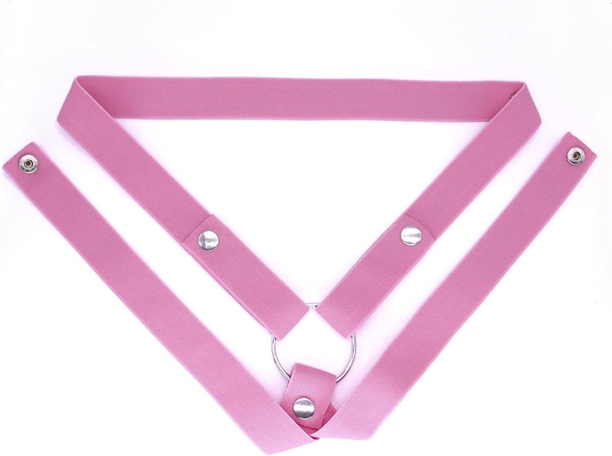 Belt Male Sissy Belts Chasity Device Anti-Off Auxiliary Chastity Strap Cage Sex Furniture Toys for Men (Three-way belt,Pink)