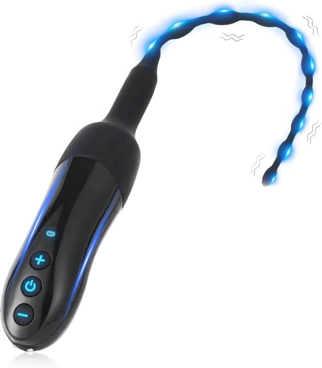 Urethra Dilatatoren voor Mannen, Penisplug met Vibratie en Eikelstimulatie, 20 Modi, Penis Trainer, Beginners Dilator Penisplugs Seksspeeltje voor Mannen en Stellen (Zwart)