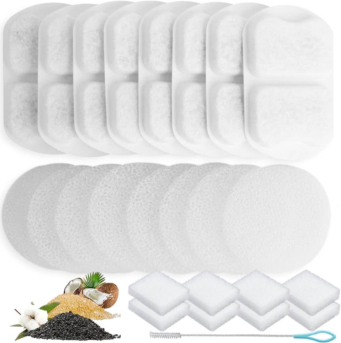 Waterfonteinfilter voor oneisall 7L PWF-002 roestvrij staal hond waterfontein voor grote honden filter compatibel voor oneisall PWF-002, 8+8+8+1 stuks per set